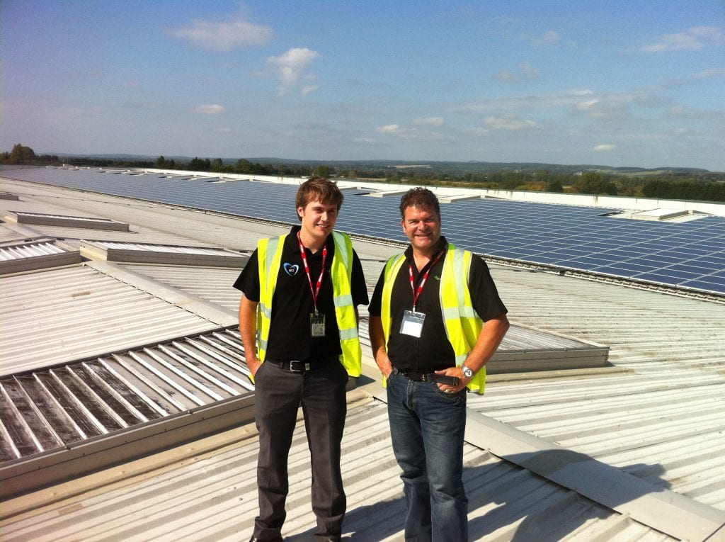 Solar panel installers, Ash and Simon