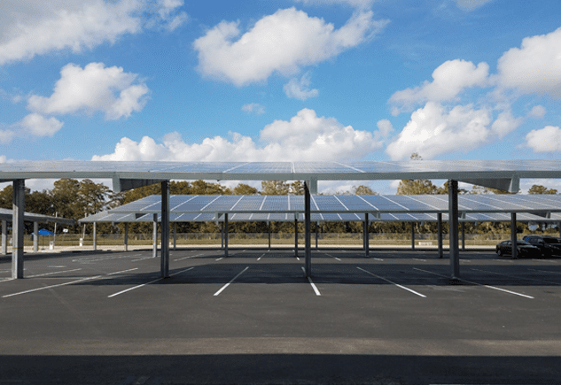 solar panels used as carports