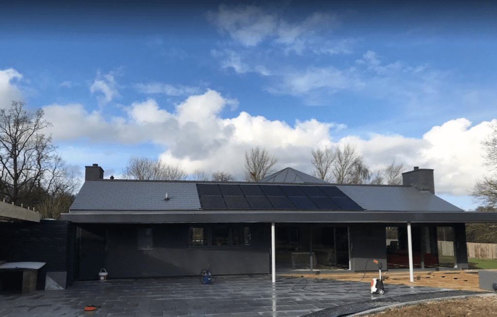 solar panels installed in-roof