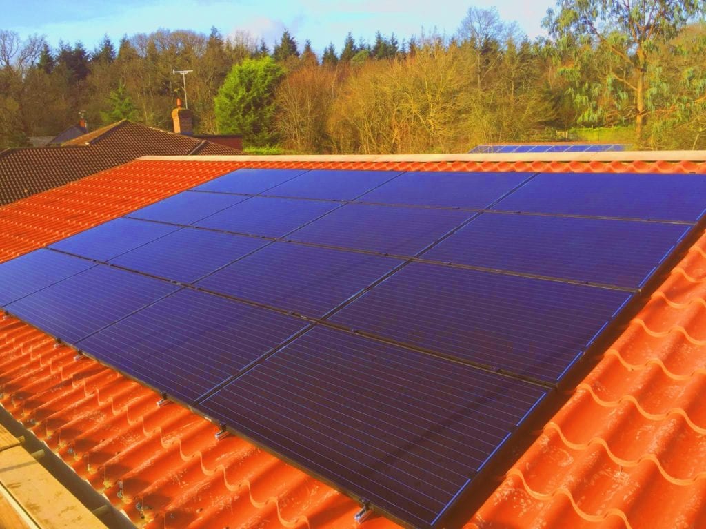 on-roof solar panels